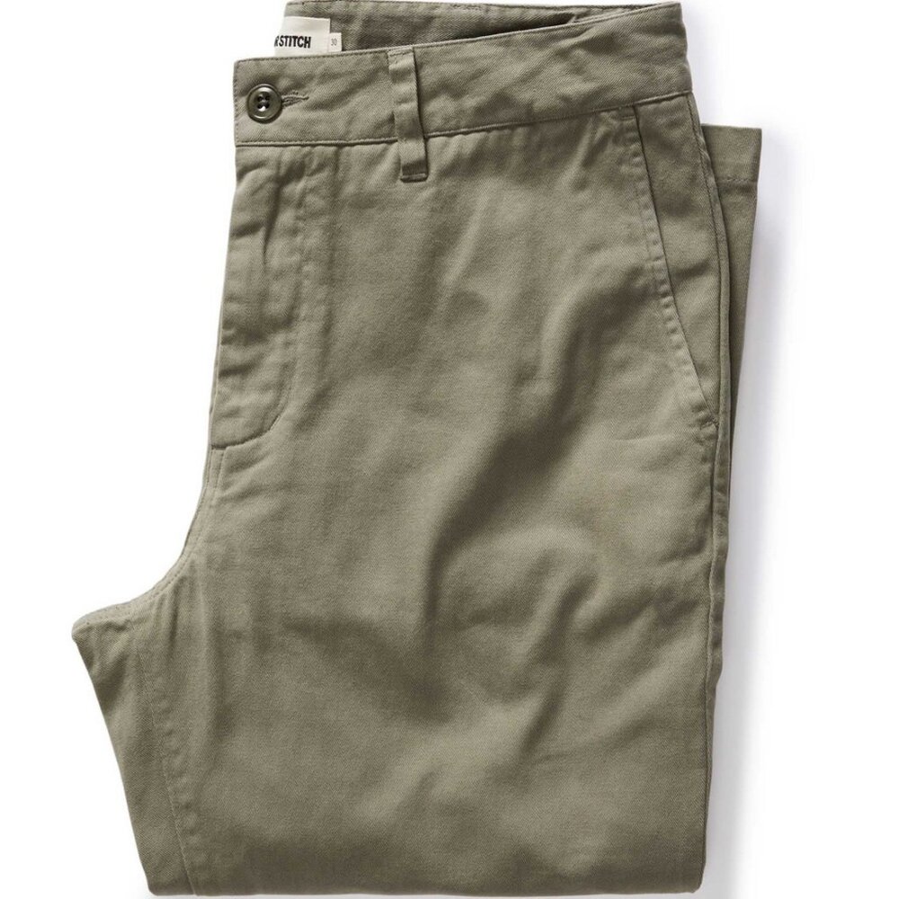 NWT Taylor Stitch Slim Foundation Pant in Organic Olive Green